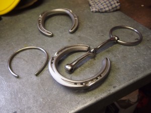Horse shoe and bit for the wine bottle holder
