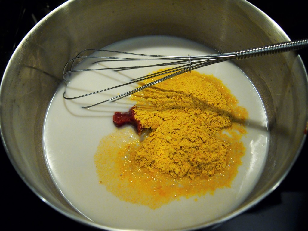 Nutritional yeast for the cheesy flavor in cheese free mac 'n' cheese