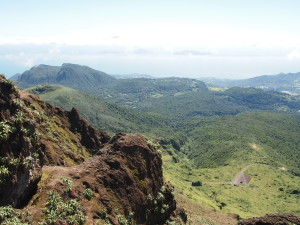 The view from La Soufriere in Guadeloupe