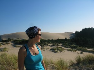 Hanging out on the Oregon Coast in the sand dunes