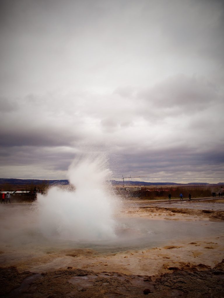 The geyser Strokkur on the golden circle in Iceland on my road trip