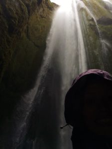 Waterfall Gljufrabui in south Iceland on my road trip