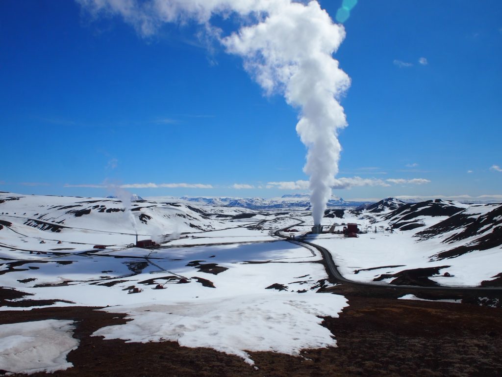 The Krafla Geothermal Power station in north Iceland