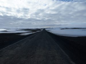 The road to Husavik on my road trip around Iceland