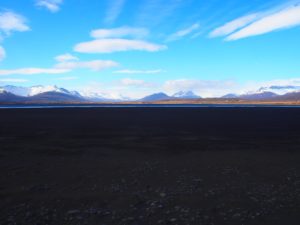 Black sands in Breiddalsvik, Iceland on my road trip