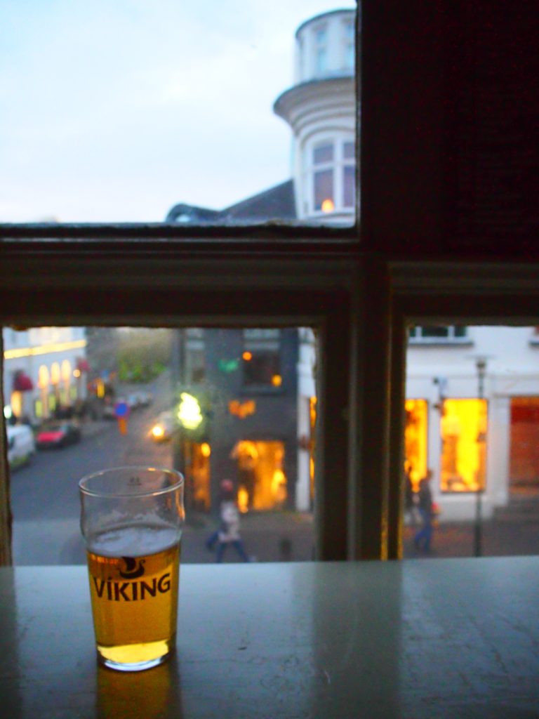 Drinking viking beer in Reykjavik, Iceland