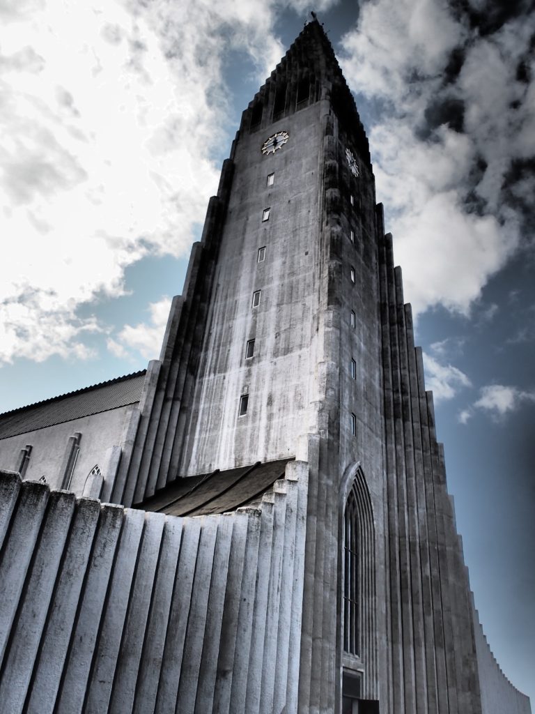 Hallgrimskirkja church in Reykjavik Iceland