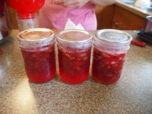 Canning cherry rhubarb jam