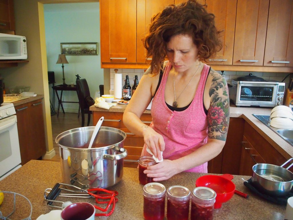 Canning cherry rhubarb jam