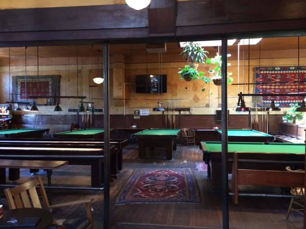 The billiards room at the olympic club in Centralia
