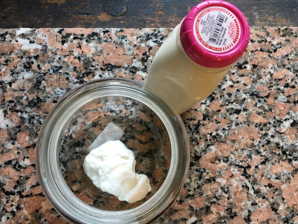 Using homemade plain yogurt as a culture starter for homemade cultured butter